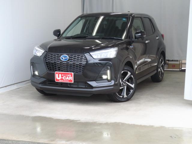 ロッキープレミアムG HEV バックカメラ 1年間無料保証電動パーキングブレーキ コーナーセンサー BT接続 Aストップ 電動格納式ドアミラー 地デジ 1オーナー 純正9型ディスプレイオーディオ 運転席・助手席シートヒーター キーフリー オートエアコン(三重県)の中古車