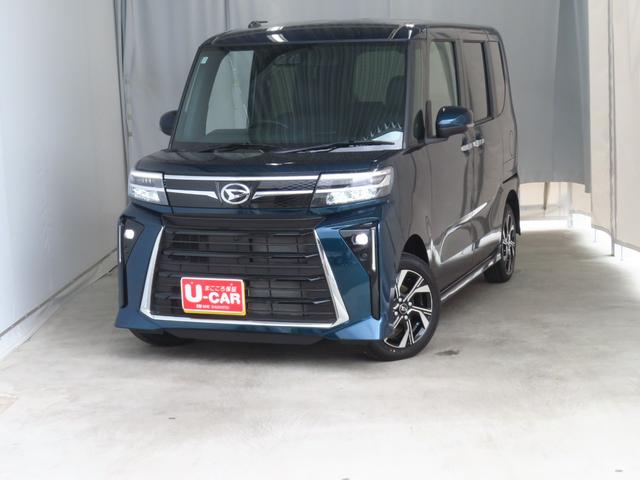 タントカスタムＸ　　　届出済未使用車　バックカメラ　１年間無料保証コーナーセンサー　両側パワースライドドア　ワンオーナー　元試乗車　電動ミラー　地デジ　純正９型ディスプレイオーディオ　運転席・助手席シートヒーター　キーフリー　ＨＤＭＩ接続　電動パーキングブレーキ（三重県）の中古車