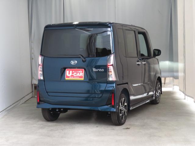 タントカスタムＸ　　　届出済未使用車　バックカメラ　１年間無料保証コーナーセンサー　両側パワースライドドア　ワンオーナー　元試乗車　電動ミラー　地デジ　純正９型ディスプレイオーディオ　運転席・助手席シートヒーター　キーフリー　ＨＤＭＩ接続　電動パーキングブレーキ（三重県）の中古車