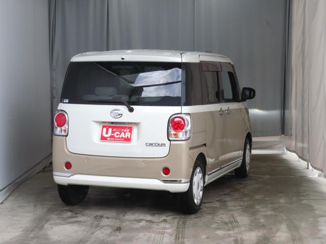 ムーヴキャンバスGメイクアップVS SAIII 前後ドラレコ 1年間無料保証純正7型ナビ パノラマカメラ キーフリー 電動格納ドアミラー Bluetooth対応 USB接続 ワンオーナー 運転席シートヒーター TV ETC 両側パワースライドドア オートエアコン DVD再生(三重県)の中古車