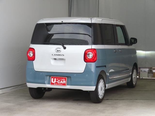 ムーヴキャンバスストライプスＧ　バックカメラ　オートエアコン　１年間無料保証電動パーキングブレーキ　ＢＴ接続　元ディーラー試乗車　地デジ　純正９型ディスプレイオーディオ　運転席・助手席シートヒーター　コーナーセンサー　キーフリー　両側パワースライドドア　ＨＤＭＩ接続（三重県）の中古車