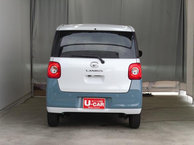 ムーヴキャンバスストライプスＧ　バックカメラ　オートエアコン　１年間無料保証電動パーキングブレーキ　ＢＴ接続　元ディーラー試乗車　地デジ　純正９型ディスプレイオーディオ　運転席・助手席シートヒーター　コーナーセンサー　キーフリー　両側パワースライドドア　ＨＤＭＩ接続（三重県）の中古車