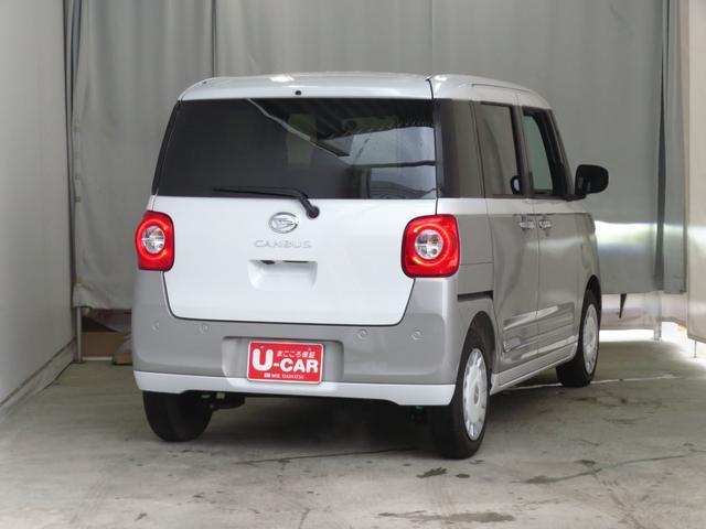 ムーヴキャンバスストライプスＧ　運転席・助手席シートヒーター　１年間無料保証電動パーキングブレーキ　コーナーセンサー　電動格納ミラー　元試乗車　ＬＥＤヘットライト　Ｐスタート　レーンアシスト　パノラマカメラ　キーフリー　両側パワースライドドア　オートエアコン　パワーウィンドウ（三重県）の中古車