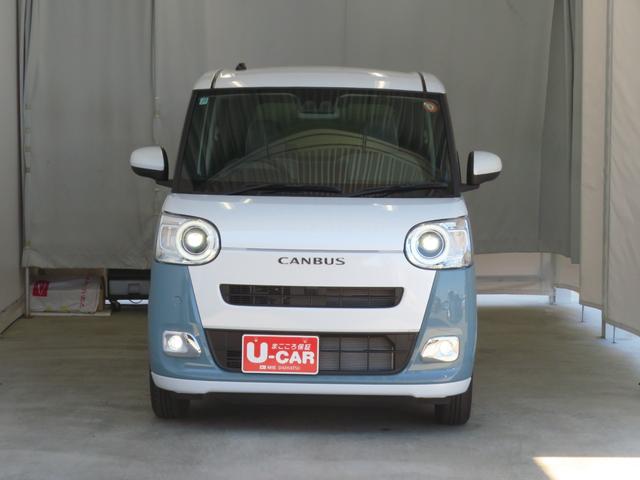 ムーヴキャンバスストライプスＧ　運転席・助手席シートヒーター　１年間無料保証電動パーキングブレーキ　コーナーセンサー　ＢＴ接続　電動格納ミラー　元試乗車　ＬＥＤヘットライト　地デジ　Ｐスタート　純正９型ディスプレイオーディオ　バックカメラ　ＨＤＭＩ接続　両側パワースライドドア（三重県）の中古車