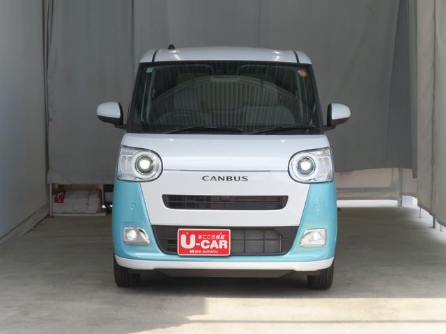 ムーヴキャンバスストライプスＧ　運転席・助手席シートヒーター　１年間無料保証電動パーキングブレーキ　コーナーセンサー　ＢＴ接続　電動格納ミラー　元試乗車　地デジ　Ｐスタート　純正９型ディスプレイオーディオ　バックカメラ　両側パワースライドドア　オートエアコン　ＨＤＭＩ接続（三重県）の中古車