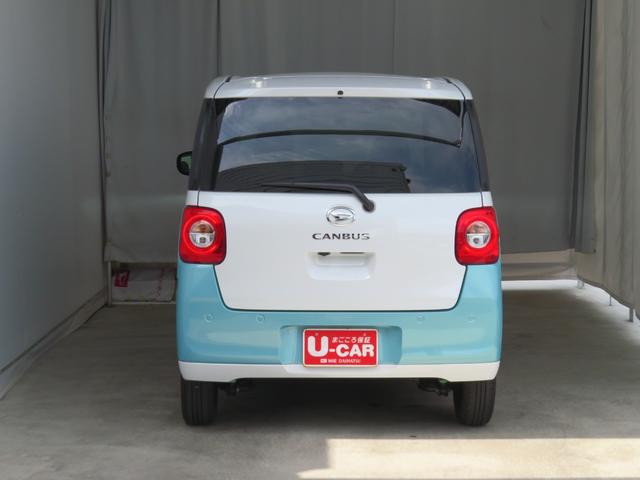 ムーヴキャンバスストライプスＧ　運転席・助手席シートヒーター　１年間無料保証電動パーキングブレーキ　コーナーセンサー　ＢＴ接続　電動格納ミラー　元試乗車　地デジ　Ｐスタート　純正９型ディスプレイオーディオ　バックカメラ　両側パワースライドドア　オートエアコン　ＨＤＭＩ接続（三重県）の中古車