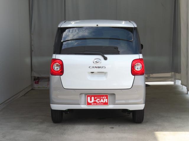 ムーヴキャンバスストライプスＧ　運転席・助手席シートヒーター　１年間無料保証電動パーキングブレーキ　コーナーセンサー　電動格納ミラー　元試乗車　ＬＥＤヘットライト　地デジ　両側パワースライドドア　純正９型ディスプレイオーディオ　バックカメラ　Ｐスタート　記録簿　オートエアコン（三重県）の中古車