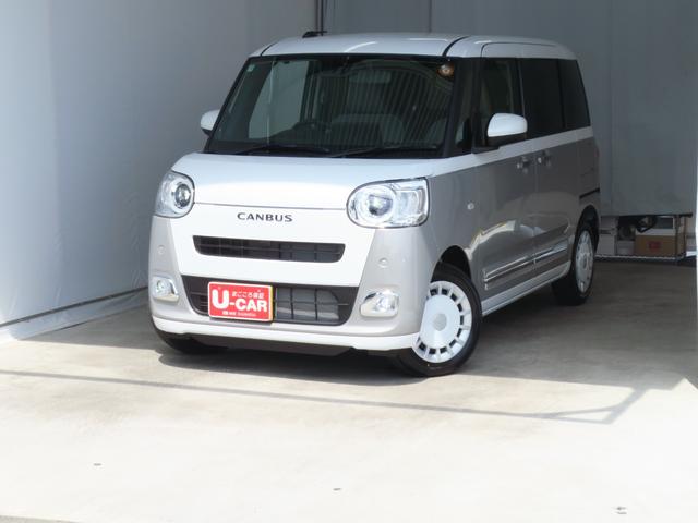 ムーヴキャンバスストライプスＧ　運転席・助手席シートヒーター　１年間無料保証電動パーキングブレーキ　コーナーセンサー　元試乗車　地デジ　純正９型ディスプレイオーディオ　バックカメラ　ＨＤＭＩ接続　両側パワースライドドア　オートエアコン　Ｂｌｕｅｔｏｏｔｈ対応　Ｐスタート（三重県）の中古車