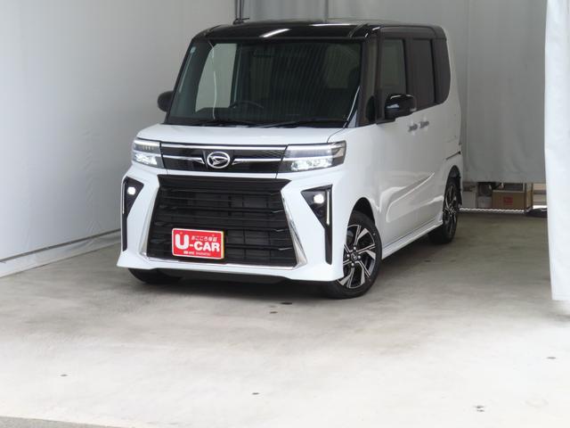タントカスタムＸリミテッド　届出済未使用車　ＥＴＣ　１年間無料保証電動パーキングブレーキ　コーナーセンサー　アイドリングストップ　バックカメラ　リースアップ車両　キーフリー　運転席・助手席シートヒーター　両側パワースライドドア　オートエアコン　ＬＥＤヘッドライト（三重県）の中古車