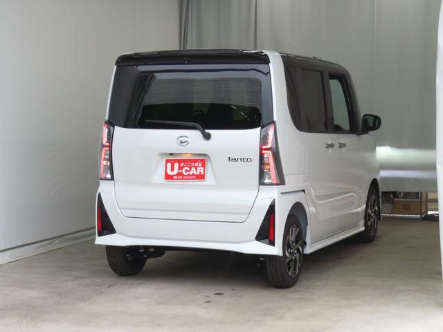 タントカスタムＸリミテッド　届出済未使用車　ＥＴＣ　１年間無料保証電動パーキングブレーキ　コーナーセンサー　アイドリングストップ　バックカメラ　リースアップ車両　キーフリー　運転席・助手席シートヒーター　両側パワースライドドア　オートエアコン　ＬＥＤヘッドライト（三重県）の中古車