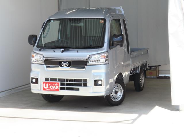 ハイゼットトラックジャンボエクストラ 4WD CVT 1年間無料保証デフロック キーフリー コーナーセンサー 展示試乗車 ゲートチェーン あゆみ板掛け 荷台ゴムマット マニュアルエアコン パワーウィンドウ 電動格納ミラー アイドリングS ワンオーナー 記録簿(三重県)の中古車