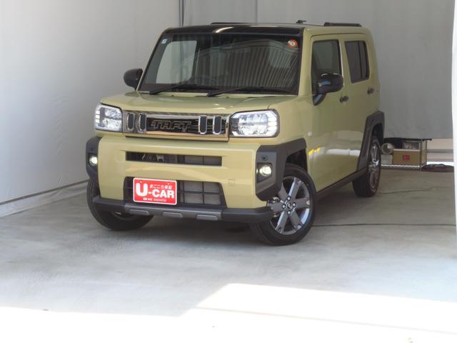 タフトGターボ クロムベンチャー ecoIDLE非装着車電動パーキングブレーキ コーナーセンサー 電動格納ミラー アダプティブクルーズコントロール LEDヘッドラント ワンオーナー 前席シートヒーター バックカメラ キーフリー 1年間無料保証(三重県)の中古車