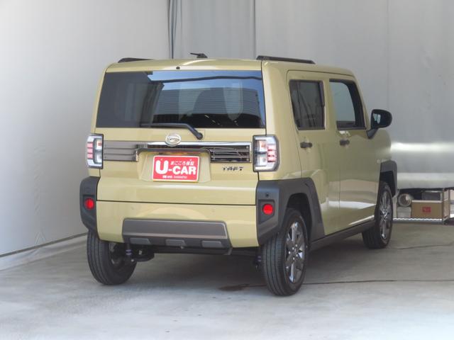 タフトGターボ クロムベンチャー ecoIDLE非装着車電動パーキングブレーキ コーナーセンサー 電動格納ミラー アダプティブクルーズコントロール LEDヘッドラント ワンオーナー 前席シートヒーター バックカメラ キーフリー 1年間無料保証(三重県)の中古車