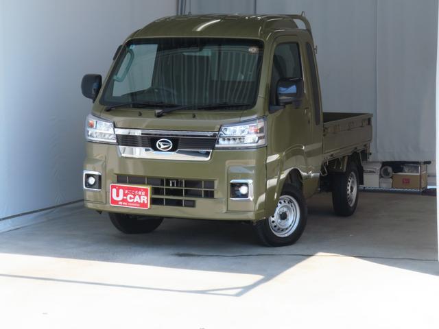 ハイゼットトラックジャンボエクストラ　　　　　　４ＷＤ　ＣＶＴ　１年間無料保証デフロック　キーフリー　コーナーセンサー　展示試乗車　電動ミラー　ＬＥＤランプ　ワンオーナー　記録簿　荷台ゴムマット　荷台作業照明　マニュアルエアコン　ゲートチェーン　あゆみ板掛け　パワーウィンドウ（三重県）の中古車