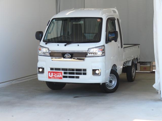 ハイゼットトラックジャンボエクストラ 4WD CVT 1年間無料保証デフロック キーフリー コーナーセンサー 荷台作業照明 ゲートプロテクター ゲートチェーン あゆみ板掛け マニュアルエアコン パワーウィンドウ 展示試乗車 電動ミラー ワンオーナー 記録簿(三重県)の中古車