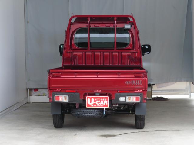 ハイゼットトラックジャンボエクストラ　　４ＷＤ　届出済未使用車　１年間無料保証デフロック　キーフリー　コーナーセンサー　ゲートチェーン　あゆみ板掛け　マニュアルエアコン　パワーウィンドウ　　　電動格納ミラー　ＬＥＤヘッドライト　衝突回避支援ブレーキ　ペダル踏み間違い抑制　ＣＶＴ（三重県）の中古車