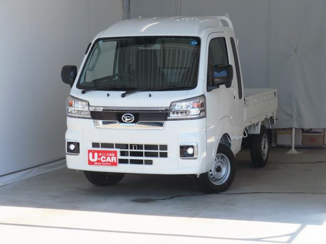 ハイゼットトラックジャンボエクストラ 4WD CVT 1年間無料保証デフロック キーフリー コーナーセンサー ゲートチェーン あゆみ板掛け マニュアルエアコン パワーウィンドウ キーフリー ワンオーナー 電動格納ミラー Aライト LEDヘットライト(三重県)の中古車