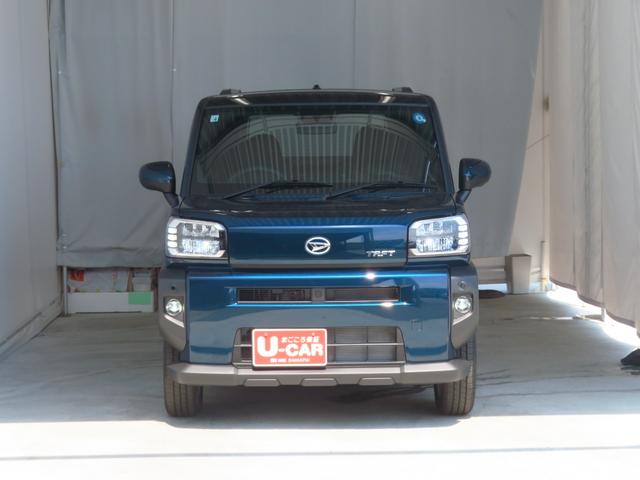 タフト 中古車 Ｇ　　　　　　届出済未使用車　オートエアコン　１年間無料保証電動パーキングブレーキ　コーナーセンサー　運転席・助手席シートヒーター　ワンオーナー車　ＬＥＤへッドライト　アダプティブクルーズ　整備記録簿　電格ミラー　Ａライト　元試乗車　キーフリー　バックカメラ