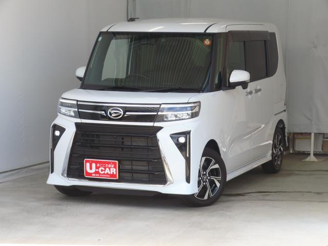 タントカスタムＸ　　両側パワースライドドア　ＥＴＣ　１年間無料保証純正７型ナビ　パノラマカメラ　キーフリー　ブルートゥース　衝突低減ブレーキ　ＵＳＢ入力　地デジ　シートヒータ　ｉ−ｓｔｏｐ　電動格納ドアミラー　前後ドラレコ　電動パーキングブレーキ　コーナーセンサー（三重県）の中古車