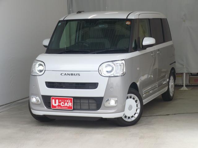 ムーヴキャンバス 中古車 ストライプスＧターボ　７型ナビ　バックカメラ　１年間無料保証両側パワースライドドア　コーナーセンサー　電動パーキングブレーキ　電格ミラー　ＬＥＤヘットライト　地デジ　１オーナー　シートヒーター　ＥＴＣ　ＵＳＢ接続　キーフリー　前後ドラレコ　Ｂｌｕｅｔｏｏｔｈ