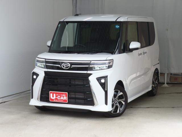 タントカスタムX 両側パワースライドドア 1年間無料保証電動パーキングブレーキ コーナーセンサー 展示車 運転席・助手席シートヒーター キーフリー バックカメラ LEDヘッドライト ワンオーナー オートエアコン 衝突回避支援ブレーキ ペダル踏み間違い抑制(三重県)の中古車
