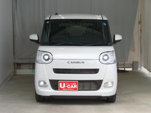 ムーヴキャンバスセオリーG 電動格納ミラー オートエアコン 1年間無料保証運転席・助手席シートヒーター キーフリー 電動パーキングブレーキ バックカメラ LEDヘッドライト コーナーセンサー パワーウィンドウ 左右電動スライドドア 衝突回避支援ブレーキ ペダル踏み間違い抑制(三重県)の中古車