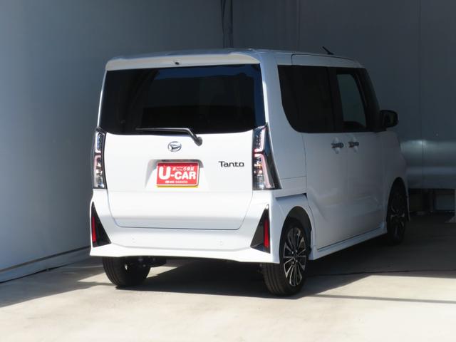 タント 中古車 カスタムＲＳ　　運転席・助手席シートヒーター　１年間無料保証電動パーキングブレーキ　コーナーセンサー　バックカメラ　キーフリー　両側パワースライドドア　オートエアコン　ＬＥＤヘッドライト　アイドリンクストップ　ワンオ−ナ−　電動格納式ドアミラー