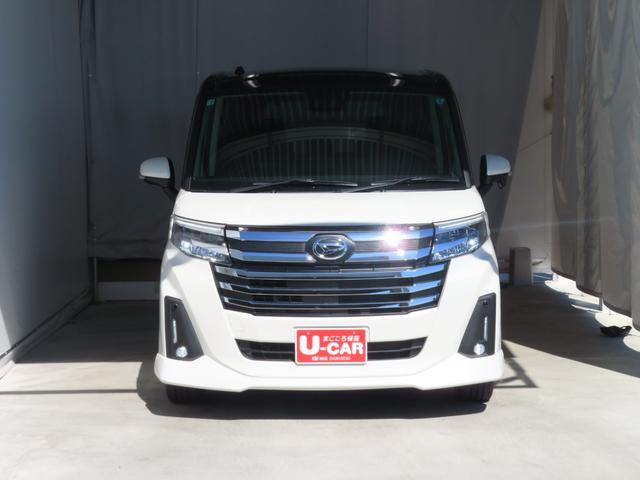 トール 中古車 カスタムＧ　ターボ　　両側パワースライドドア　１年間無料保証電動パーキングブレーキ　コーナーセンサー　ワンオーナー　Ｂｌｕｅｔｏｏｔｈ　衝突回避支援システム　バックカメラ　ＬＥＤヘッドライト　地デジ　キーフリー　純正９型ディスプレイオーディオ　電動格納ミラー