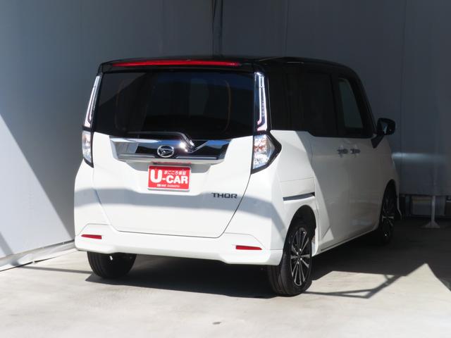トール 中古車 カスタムＧ　ターボ　　両側パワースライドドア　１年間無料保証電動パーキングブレーキ　コーナーセンサー　ワンオーナー　Ｂｌｕｅｔｏｏｔｈ　衝突回避支援システム　バックカメラ　ＬＥＤヘッドライト　地デジ　キーフリー　純正９型ディスプレイオーディオ　電動格納ミラー