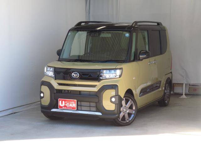 タント 中古車 ファンクロスターボリミテッド　オートエアコン　１年間無料保証電動パーキングブレーキ　コーナーセンサー　１オーナー　純正９型ディスプレイオーディオ　両側パワースライドドア　ＬＥＤヘッドライト　シートヒーター　ＥＴＣ　バックカメラ　キーフリー　電動格納ミラー