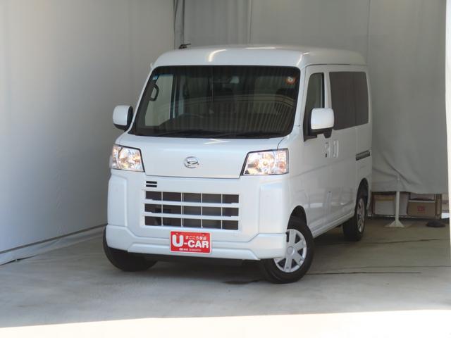 ハイゼットカーゴ 中古車 クルーズターボ　　２ＷＤ　ＣＶＴ　レベリング　１年間無料保証コーナーセンサー　アイドリングストップ　マニュアルエアコン　パワーウィンドウ　電動格納式ドアミラー　オートライト　キーフリー　両側スライドドア　ＡＢＳ　衝突回避支援ブレーキ　ペダル踏み間違い抑制