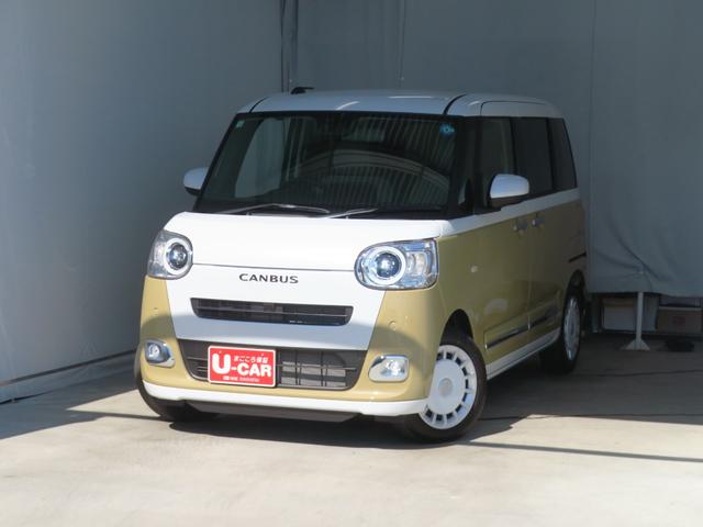 ムーヴキャンバスストライプスＧ　バックカメラ　オートエアコン　１年間無料保証電動パーキングブレーキ　コーナーセンサー　キーフリー　純正９型ディスプレイオーディオ　両側パワースライドドア　ブルートゥース　元試乗車　電格ミラー　ＴＶ　記録簿　運転席・助手席シートヒーター（三重県）の中古車