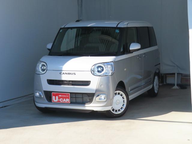 ムーヴキャンバスストライプスG 運転席・助手席シートヒーター 1年間無料保証電動パーキングブレーキ コーナーセンサー パノラマカメラ 純正9型ディスプレイオーディオ 両側パワースライドドア ブルートゥース 元試乗車 電格ミラー TV 点検記録簿 キーフリー オートエアコン(三重県)の中古車