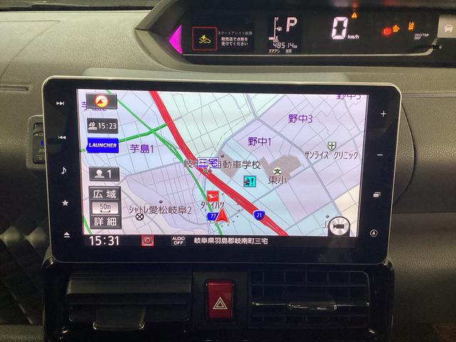 タントカスタムＲＳ衝突被害軽減ブレーキ　横滑り防止装置　オートハイビーム　アイドリングストップ　ステアリングスイッチ　オートライト　キーフリー　オートエアコン　ナビ　ドラレコ　パノラマカメラ　ＥＴＣ　マット　バイザー（岐阜県）の中古車