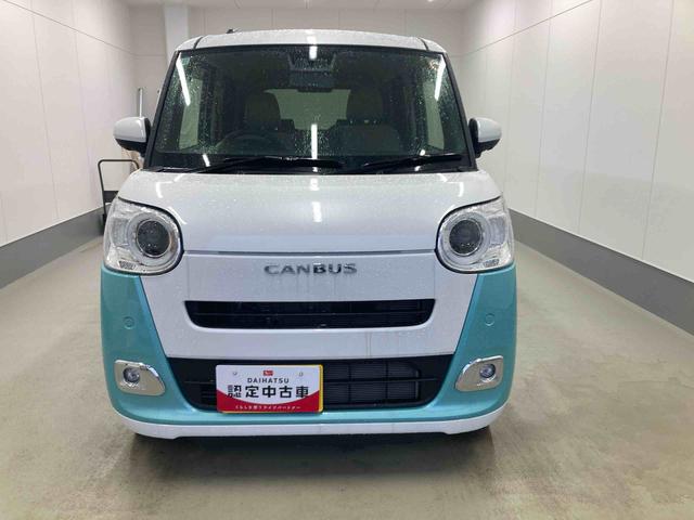 ムーヴキャンバスストライプスＧターボ衝突被害軽減ブレーキ　横滑り防止装置　４ＷＤ　オートハイビーム　アイドリングストップ　ステアリングスイッチ　キーフリー　オートエアコン　ナビ　ドラレコ　パノラマカメラ　ＥＴＣ　マット　バイザー（岐阜県）の中古車