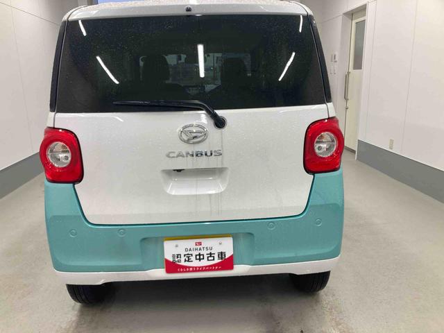 ムーヴキャンバスストライプスＧターボ衝突被害軽減ブレーキ　横滑り防止装置　４ＷＤ　オートハイビーム　アイドリングストップ　ステアリングスイッチ　キーフリー　オートエアコン　ナビ　ドラレコ　パノラマカメラ　ＥＴＣ　マット　バイザー（岐阜県）の中古車