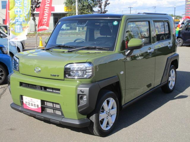 タフトＧ４ＷＤ　スマートアシスト　ガラスルーフ　ＬＥＤヘッドライト　オートライト　ＣＤ／ＵＳＢチューナー　運転席助手席シートヒーター　オートエアコン　キーフリーシステム　アイドリングストップ（北海道）の中古車