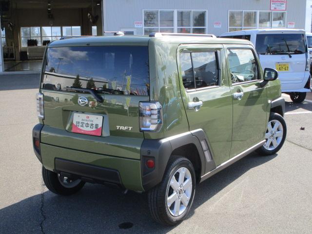 タフトＧ４ＷＤ　スマートアシスト　ガラスルーフ　ＬＥＤヘッドライト　オートライト　ＣＤ／ＵＳＢチューナー　運転席助手席シートヒーター　オートエアコン　キーフリーシステム　アイドリングストップ（北海道）の中古車