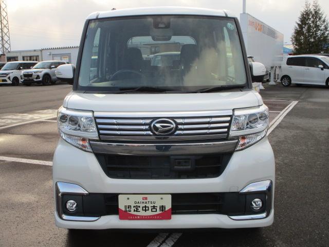 タントカスタムＸ　ＳＡII４ＷＤ　両側パワースライドドア　ダイハツ純正ナビ　バックモニター　リモコンエンジンスターター　ＬＥＤヘッドライト　オートライト　オートエアコン　キーフリーシステム　スマートアシスト　アルミホイール（北海道）の中古車