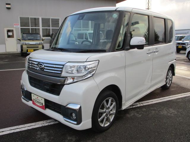 タントカスタムＸ　ＳＡII４ＷＤ　両側パワースライドドア　ダイハツ純正ナビ　バックモニター　リモコンエンジンスターター　ＬＥＤヘッドライト　オートライト　オートエアコン　キーフリーシステム　スマートアシスト　アルミホイール（北海道）の中古車