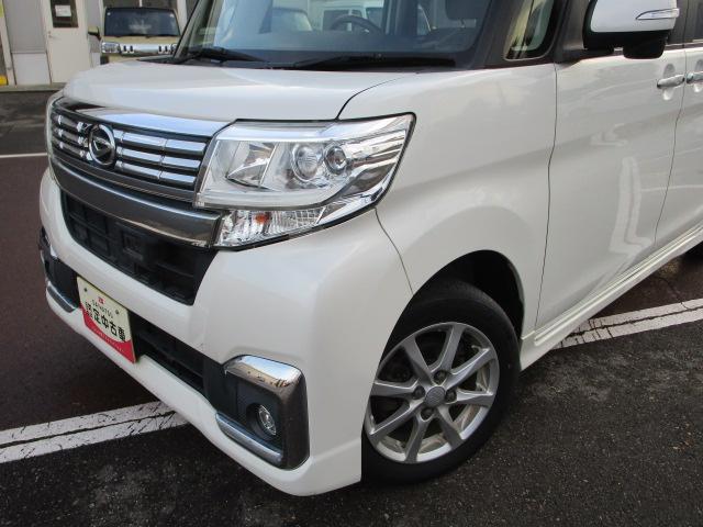 タントカスタムＸ　ＳＡII４ＷＤ　両側パワースライドドア　ダイハツ純正ナビ　バックモニター　リモコンエンジンスターター　ＬＥＤヘッドライト　オートライト　オートエアコン　キーフリーシステム　スマートアシスト　アルミホイール（北海道）の中古車