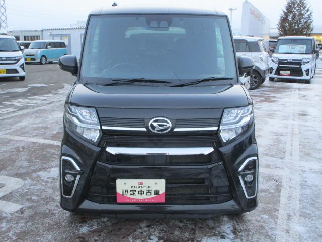 タントカスタムX4WD 両側パワースライドドア ダイハツ純正ナビ バックモニター リモコンエンジンスターター 運転席助手席シートヒーター LEDヘッドライト オートライト オートエアコン アイドリングストップ(北海道)の中古車