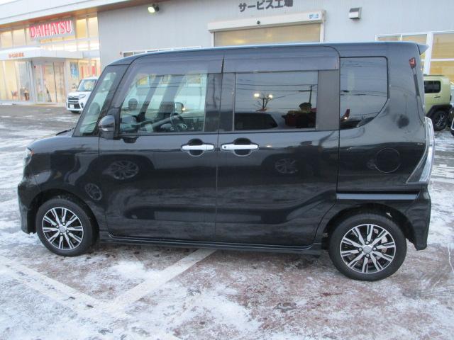 タントカスタムX4WD 両側パワースライドドア ダイハツ純正ナビ バックモニター リモコンエンジンスターター 運転席助手席シートヒーター LEDヘッドライト オートライト オートエアコン アイドリングストップ(北海道)の中古車