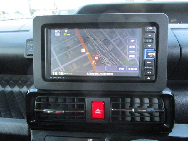 タントカスタムX4WD 両側パワースライドドア ダイハツ純正ナビ バックモニター リモコンエンジンスターター 運転席助手席シートヒーター LEDヘッドライト オートライト オートエアコン アイドリングストップ(北海道)の中古車