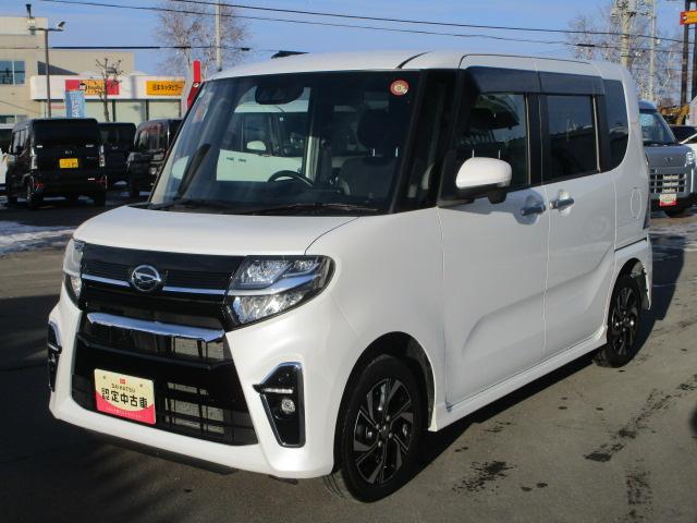 タントカスタムＸ４ＷＤ　両側パワースライドドア　ＬＥＤヘッドライト　オートライト　オートエアコン　運転席助手席シートヒーター　オーディオレス　デジタルメーター　キーフリーシステム　アイドリングストップ（北海道）の中古車