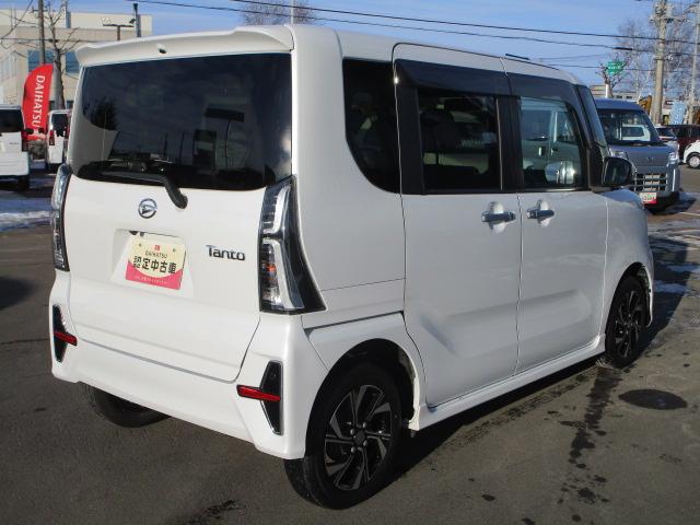 タントカスタムＸ４ＷＤ　両側パワースライドドア　ＬＥＤヘッドライト　オートライト　オートエアコン　運転席助手席シートヒーター　オーディオレス　デジタルメーター　キーフリーシステム　アイドリングストップ（北海道）の中古車