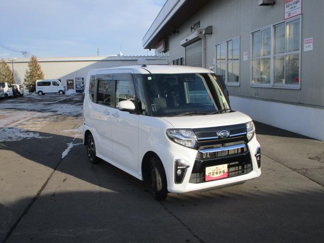 タントカスタムＸ４ＷＤ　両側パワースライドドア　ＬＥＤヘッドライト　オートライト　オートエアコン　運転席助手席シートヒーター　オーディオレス　デジタルメーター　キーフリーシステム　アイドリングストップ（北海道）の中古車