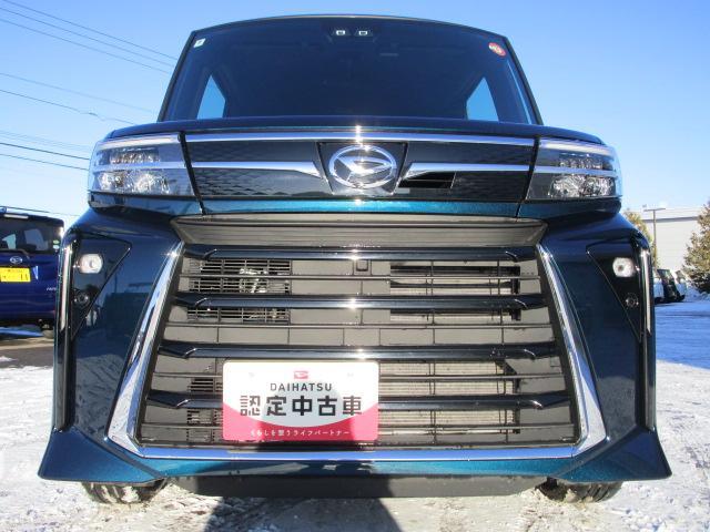 タントカスタムＲＳ４ＷＤ　ターボ　両側パワースライドドア　ＬＥＤヘッドライト　オートライト　オートエアコン　オーディオレス　シートヒーター　前後コーナーセンサー　後席テーブル　アイドリングストップ（北海道）の中古車