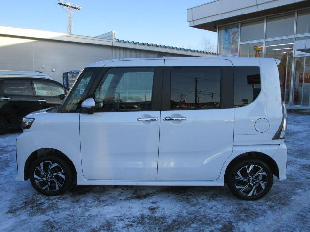 タントカスタムX4WD 両側パワースライドドア オーディオレス LEDヘッドライト オートライト オートエアコン 運転席助手席シートヒーター 前後コーナーセンサー アイドリングストップ VSC(横滑り抑制機能)(北海道)の中古車