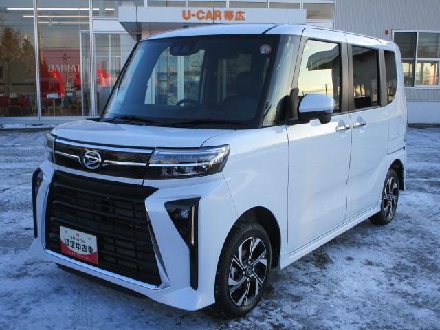 タントカスタムX4WD 両側パワースライドドア オーディオレス LEDヘッドライト オートライト オートエアコン 運転席助手席シートヒーター 前後コーナーセンサー アイドリングストップ VSC(横滑り抑制機能)(北海道)の中古車